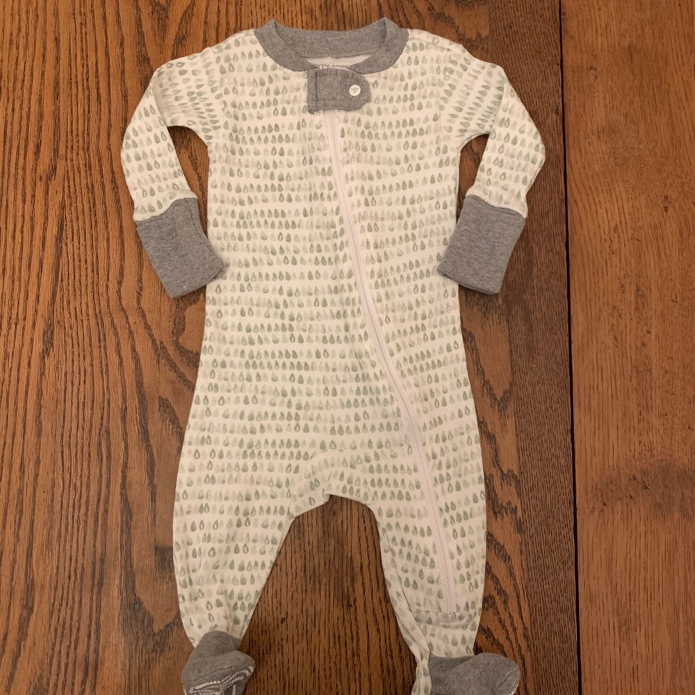Burts Bees Footed Sleeper 0-3 Months